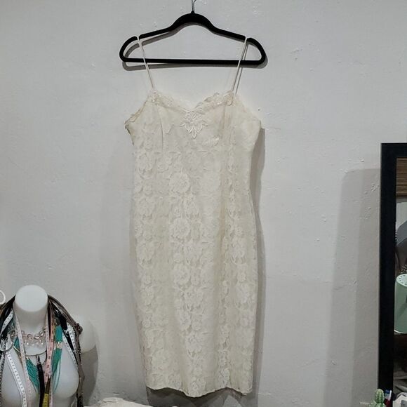 Vintage NWT Barbara Chodos for Michael Marcella 2 Piece Dress & Jacket in Cream - Picture 5 of 15